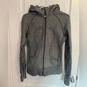 Scuba Hoodie. Mottled Grey. Mint condition. Barely worn. Size 6